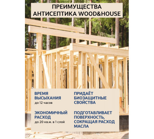 Заказать ГРУНТОВОЧНЫЙ АНТИСЕПТИК WOOD & HOUSE в Новосибирске, Новосибирская область